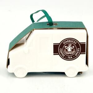 Starbucks 2016 Delivery Truck Christmas Ornament Old Siren Logo Throwback